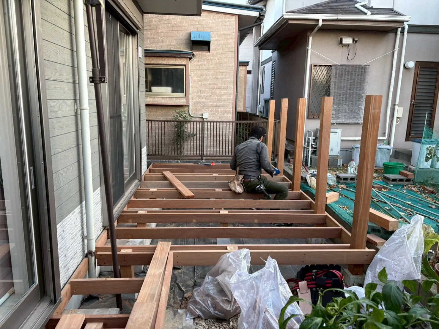 横須賀市リフォーム ウッドデッキ造作工事